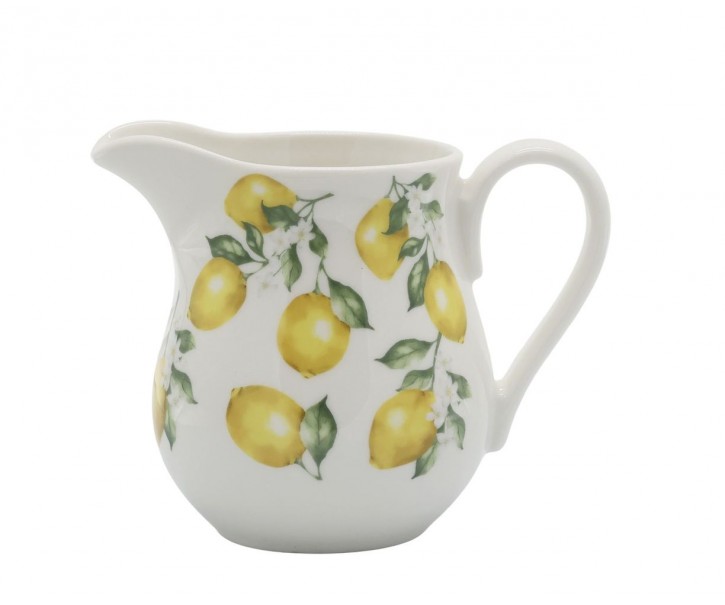 Porcelánový džbánek s citróny Maison Limone Blossom - 8*10 cm / 290 ml Chic Antique
