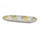 Porcelánový tácek s citróny Maison Limone Blossom - 25*11*2 cm Chic Antique