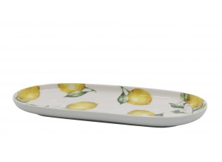 Porcelánový tácek s citróny Maison Limone Blossom - 25*11*2 cm