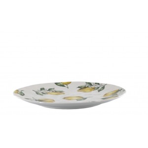 Porcelánový jídelní talíř s citróny Maison Limone Blossom - 27*2,5 cm