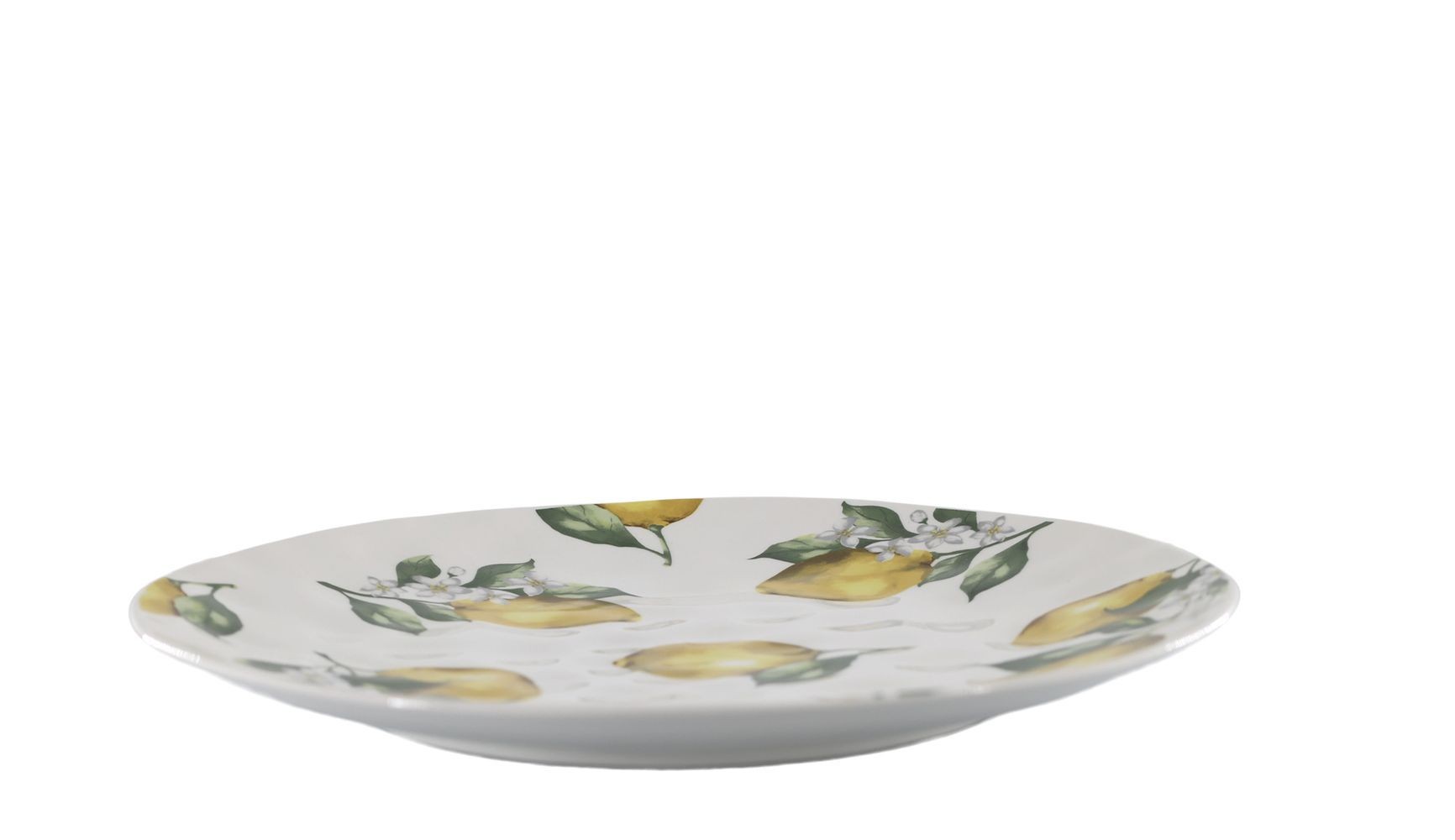 Porcelánový jídelní talíř s citróny Maison Limone Blossom - Ø 27*2,5 cm