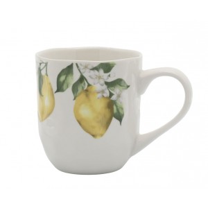 Porcelánový servírovací tác s citróny Maison Limone Blossom - 30*22*1,5 cm
