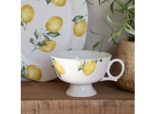 Porcelánový hrnek s citróny Maison Limone Blossom - 12*8 cm / 310ml
