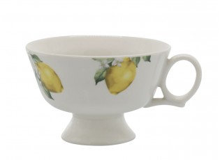 Porcelánový hrnek s citróny Maison Limone Blossom - 12*8 cm / 310ml