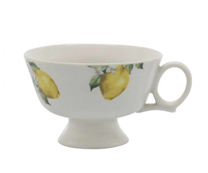 Porcelánový hrnek s citróny Maison Limone Blossom - 12*8 cm / 310ml Chic Antique