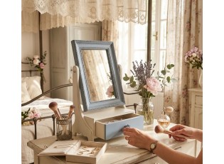 Stolní kosmetické zrcadlo se šuplíčkem Jessi - 25*14*38 cm