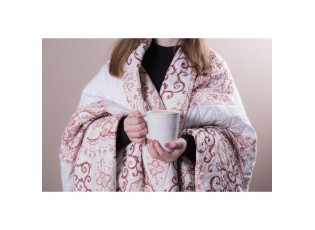 Bílý prošívaný přehoz přes postel Audrey - 140*220 cm