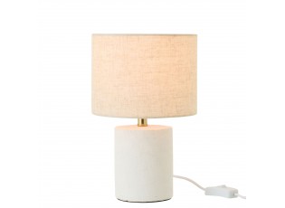 Bílá keramická stolní lampa Pierre se stínidlem - Ø18 * 28 cm