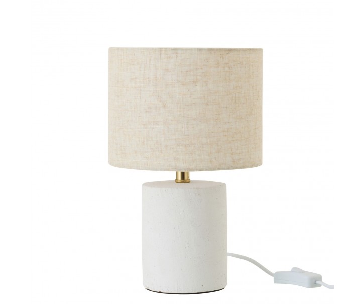 Bílá keramická stolní lampa Pierre se stínidlem - Ø18 * 28 cm J-Line by Jolipa