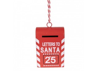 Christmas Ornament Mailbox 7x5 Cm Red Metal - 5*3*8 cm
