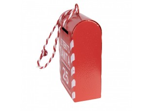 Christmas Ornament Mailbox 7x5 Cm Red Metal - 5*3*8 cm