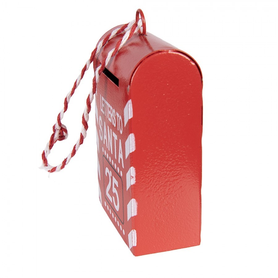 Christmas Ornament Mailbox 7x5 Cm Red Metal - 5*3*8 cm Clayre & Eef Christmas Ornament Mailbox 7x5 Cm Red Metal - 5*3*8 cm Clayre & Eef