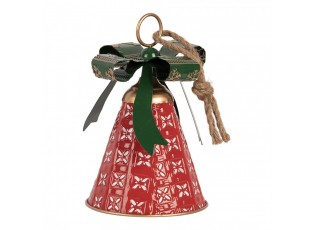 Christmas Decoration Figurine Bell ? 14x21 Cm Red Metal - ? 14*21 cm