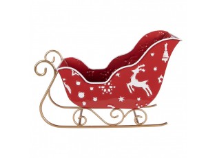 Christmas Decoration Figurine Sled 29x13x19 Cm Red Metal - 29*13*19 cm