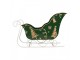 Christmas Decoration Figurine Sled 35x15x23 Cm Green Metal - 35*15*23 cm Clayre & Eef