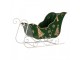 Christmas Decoration Figurine Sled 35x15x23 Cm Green Metal - 35*15*23 cm Clayre & Eef