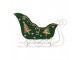 Christmas Decoration Figurine Sled 35x15x23 Cm Green Metal - 35*15*23 cm Clayre & Eef