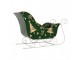 Christmas Decoration Figurine Sled 35x15x23 Cm Green Metal - 35*15*23 cm Clayre & Eef