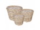 Set 3ks proutěný košík květináč - Ø 34*27 / Ø 29*24 / Ø 23*21 cm Clayre & Eef
