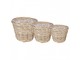 Set 3ks proutěný košík květináč - Ø 34*27 / Ø 29*24 / Ø 23*21 cm Clayre & Eef