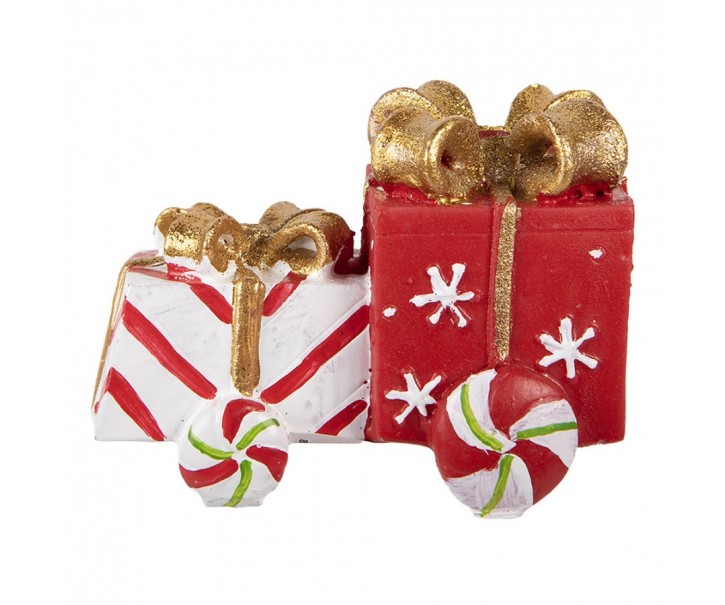 Christmas Decoration Figurine Gift 9x7x11 Cm Red Polyresin - 9*7*11 cm Clayre & Eef