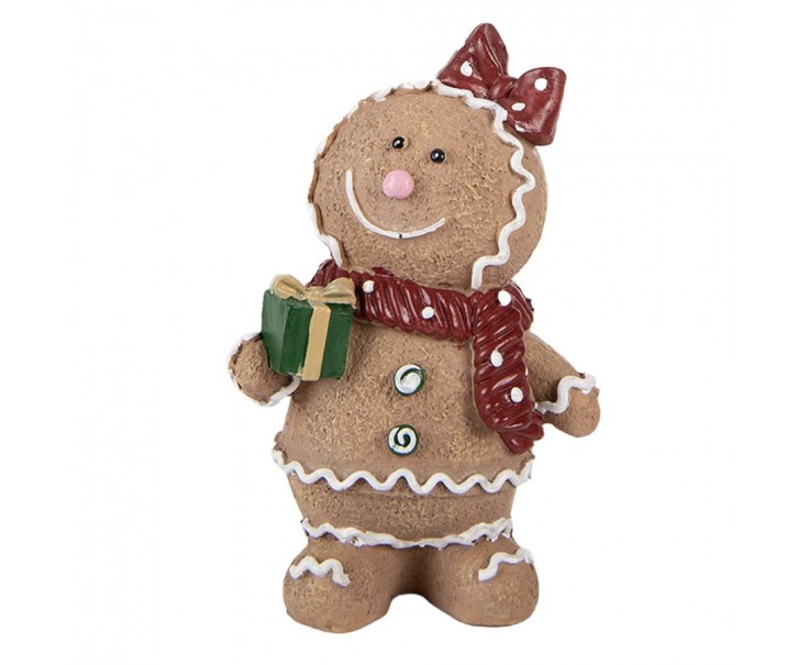 Christmas Decoration Figurine 10x7x16 Cm Brown Polyresin - 10*7*16 cm Clayre & Eef
