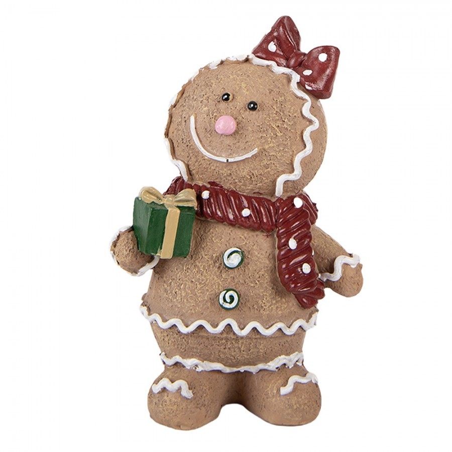 Christmas Decoration Figurine 10x7x16 Cm Brown Polyresin - 10*7*16 cm