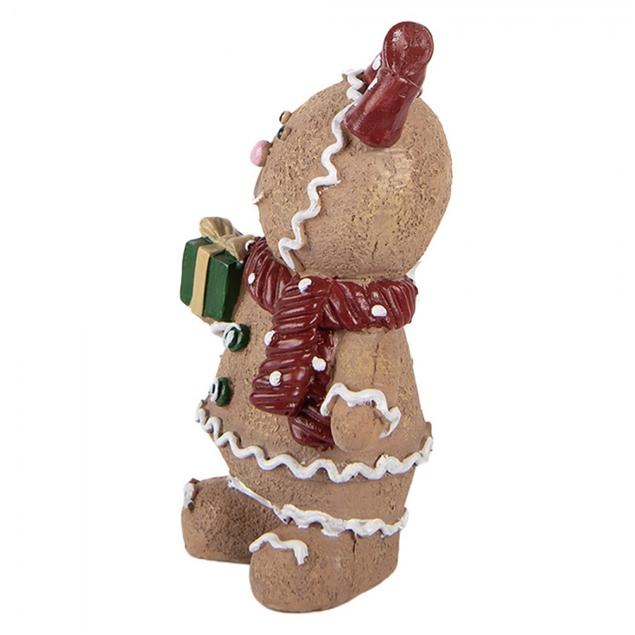 Christmas Decoration Figurine 10x7x16 Cm Brown Polyresin - 10*7*16 cm