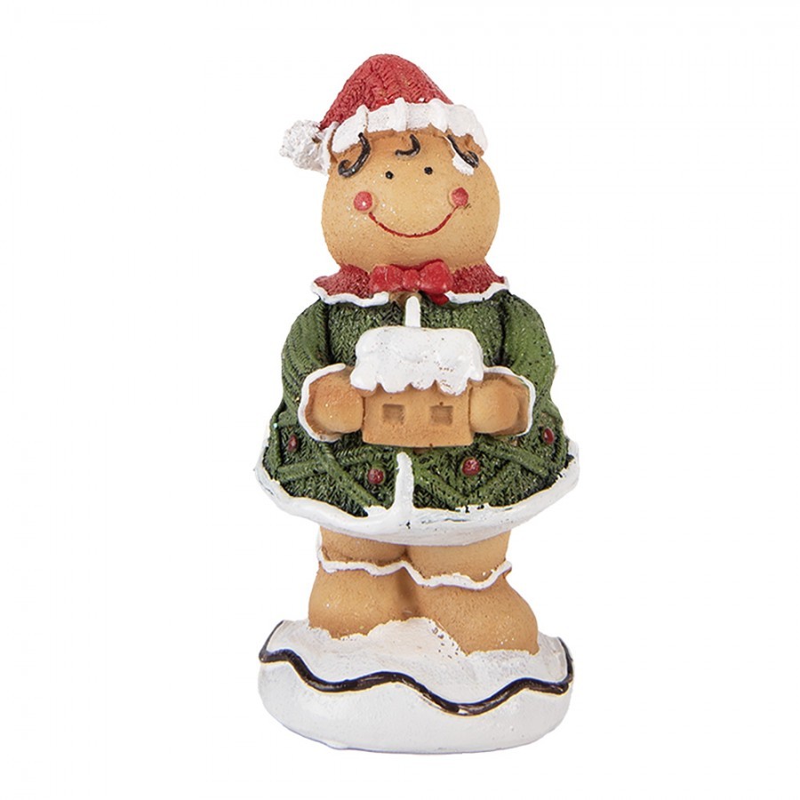 Christmas Decoration Figurine 9x8x16 Cm Brown Polyresin - 9*8*16 cm