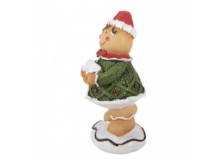 Christmas Decoration Figurine 9x8x16 Cm Brown Polyresin - 9*8*16 cm