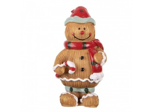 Christmas Decoration Figurine Gingerbread Man 5x4x9 Cm Brown Plastic - 5*4*9 cm