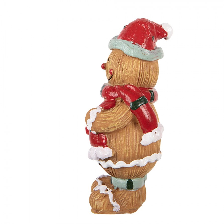 Christmas Decoration Figurine Gingerbread Man 5x4x9 Cm Brown Plastic - 5*4*9 cm