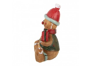 Christmas Decoration Figurine Gingerbread Man 7x5x9 Cm Brown Plastic - 7*5*9 cm