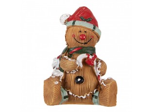 Christmas Decoration Figurine Gingerbread Man 7x5x9 Cm Brown Plastic - 7*5*9 cm