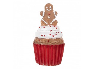 Christmas Decoration Figurine Cupcake ? 5x8 Cm Red Plastic - ? 5*8 cm
