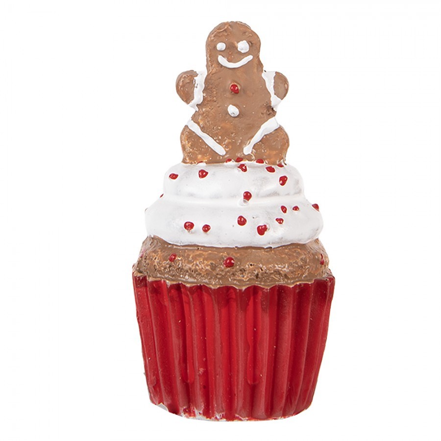 Christmas Decoration Figurine Cupcake ? 5x8 Cm Red Plastic - ? 5*8 cm
