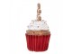 Christmas Decoration Figurine Cupcake ? 5x8 Cm Red Plastic - ? 5*8 cm Clayre & Eef