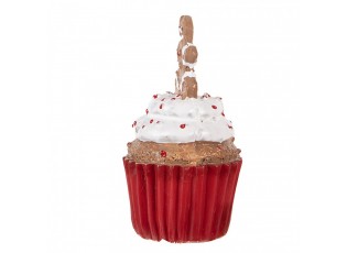Christmas Decoration Figurine Cupcake ? 5x8 Cm Red Plastic - ? 5*8 cm