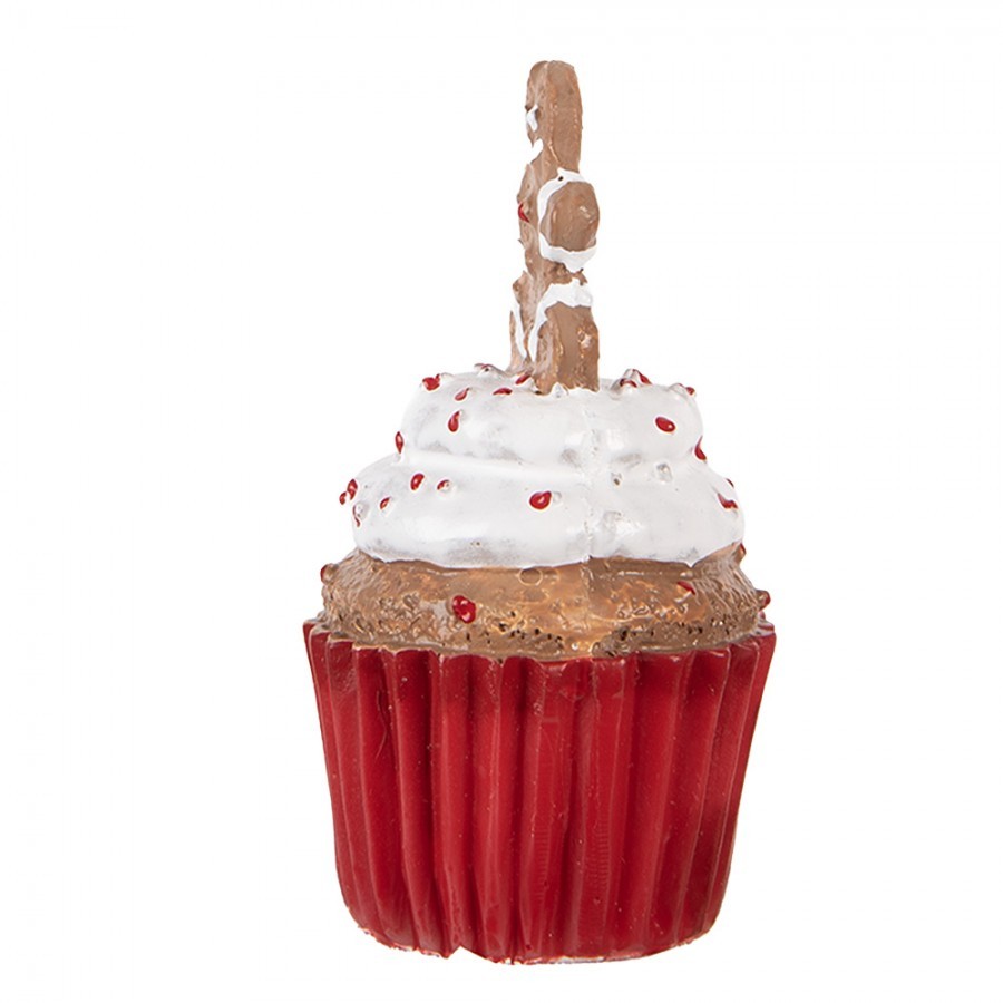 Christmas Decoration Figurine Cupcake ? 5x8 Cm Red Plastic - ? 5*8 cm