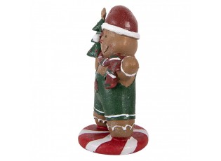 Christmas Decoration Figurine Gingerbread Man 12x11x21 Cm Brown Plastic - 12*11*21 cm