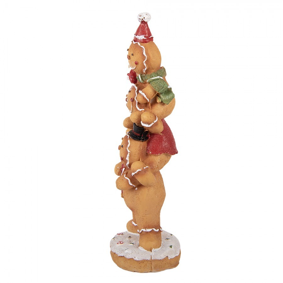 Christmas Decoration Figurine Gingerbread Man 10x8x27 Cm Brown Plastic - 10*8*27 cm