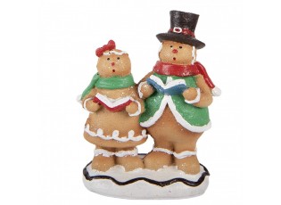 Christmas Decoration Figurine Gingerbread Man 10x6x13 Cm Brown Plastic - 10*6*13 cm
