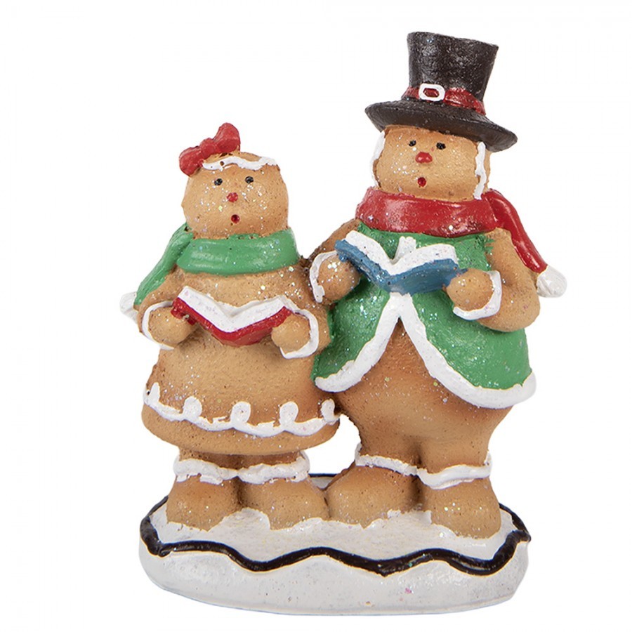 Christmas Decoration Figurine Gingerbread Man 10x6x13 Cm Brown Plastic - 10*6*13 cm