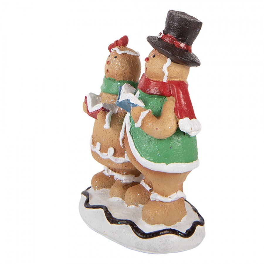 Christmas Decoration Figurine Gingerbread Man 10x6x13 Cm Brown Plastic - 10*6*13 cm