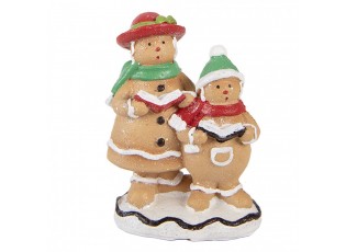 Christmas Decoration Figurine Gingerbread Man 10x6x13 Cm Brown Plastic - 10*6*13 cm