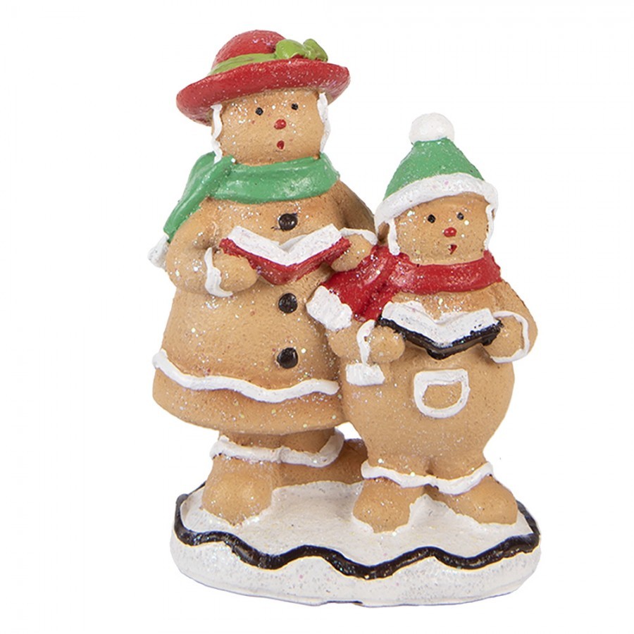 Christmas Decoration Figurine Gingerbread Man 10x6x13 Cm Brown Plastic - 10*6*13 cm