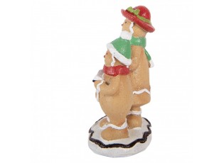 Christmas Decoration Figurine Gingerbread Man 10x6x13 Cm Brown Plastic - 10*6*13 cm