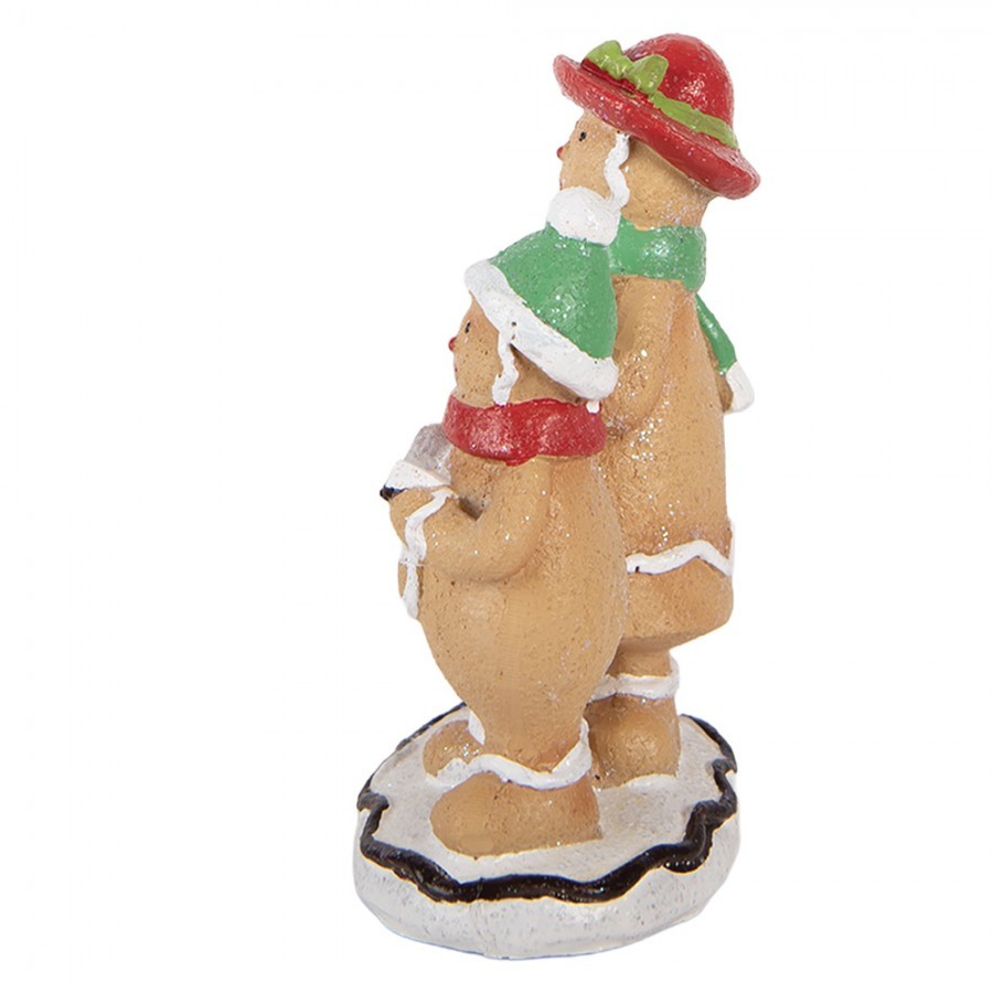 Christmas Decoration Figurine Gingerbread Man 10x6x13 Cm Brown Plastic - 10*6*13 cm