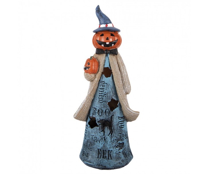 Halloween Decoration 10x8x23 Cm Blue Plastic - LED 10*8*23 cm Clayre & Eef