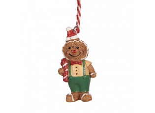 Christmas Ornament Gingerbread Man 3x1x6 Cm Brown Plastic - 3*1*6 cm